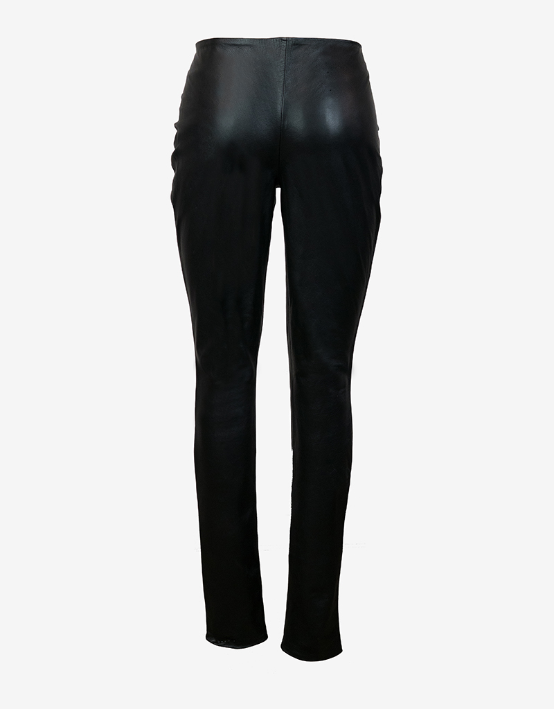 SYBIL Black Leather Pants - CANDICE CUOCO